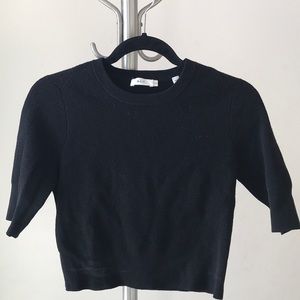 A.L.C. cropped black knit.